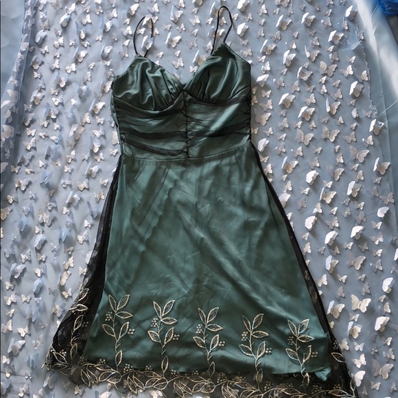 Windsor Dresses & Skirts - Light Aqua w/ black lace dress